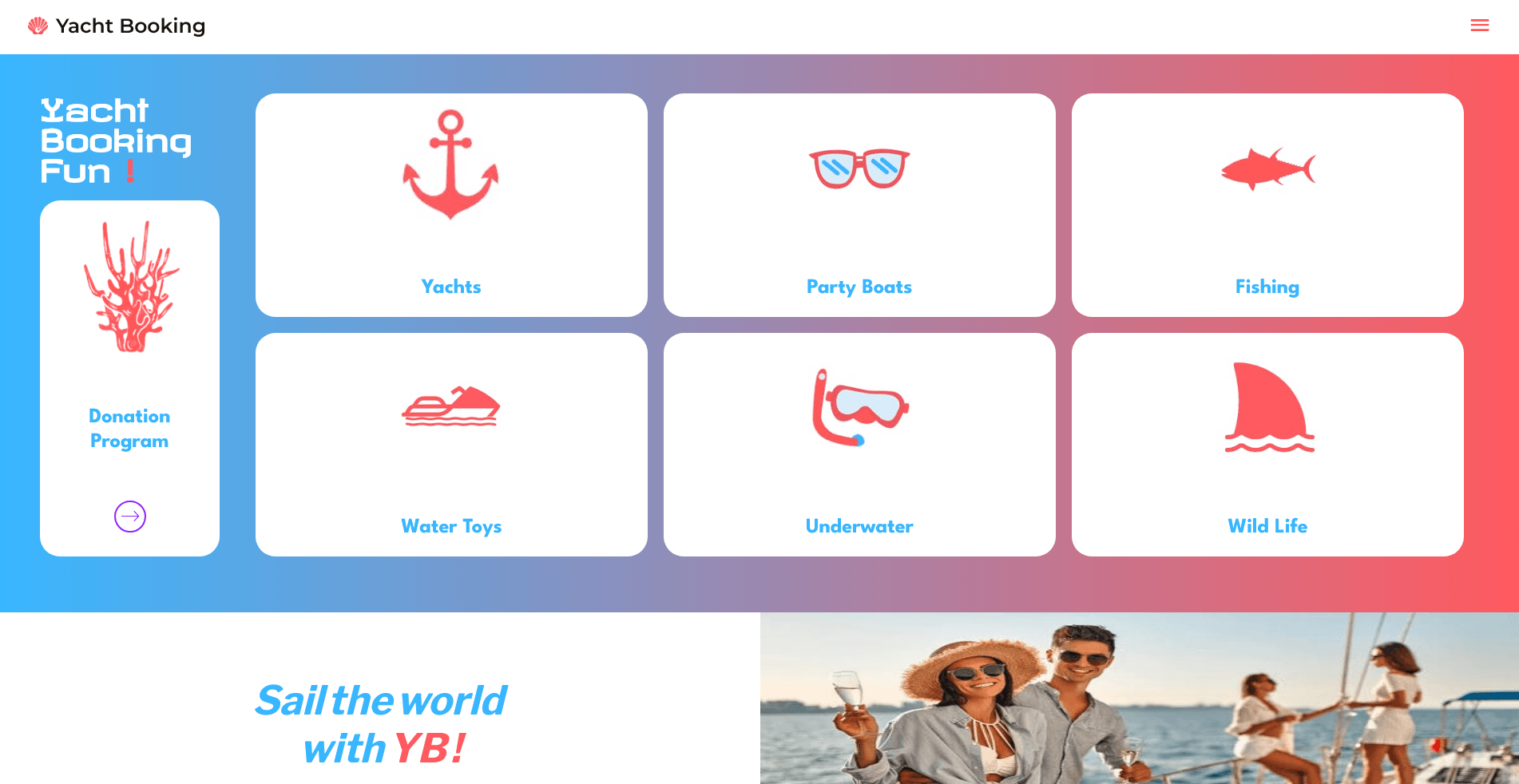Yacht Booking Platform Screenshot