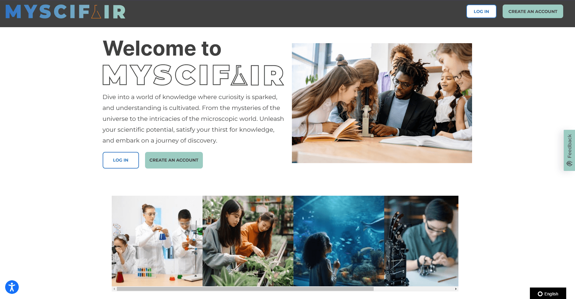 MySciFair Platform Screenshot