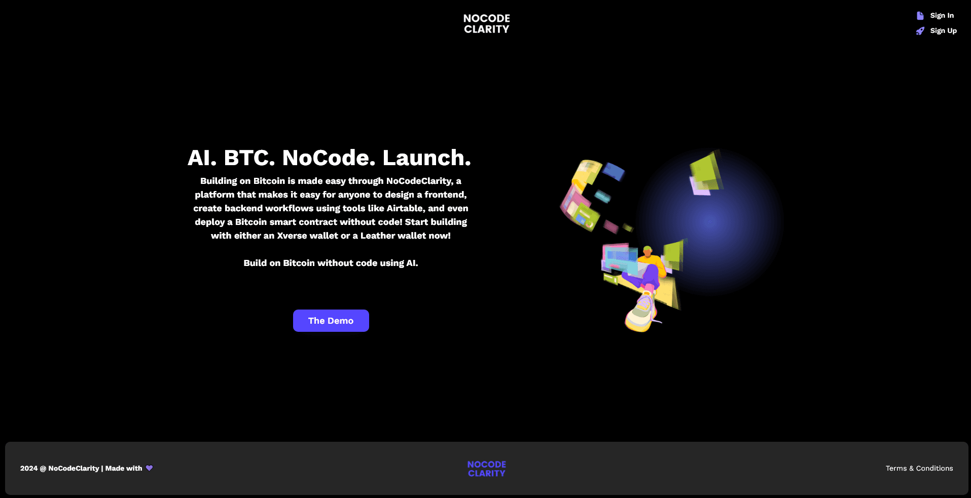 NoCode Clarity Platform Screenshot